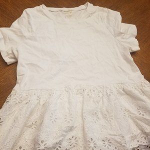 Kate Spade Peplum Eyelet T-Shirt/Top